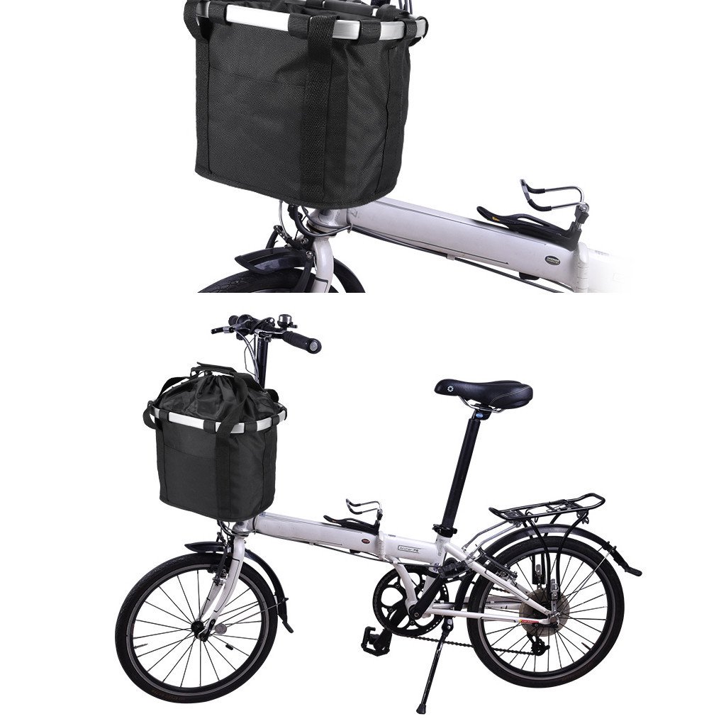 CNKOO Bicycle Front Basket, Removable Waterproof Bike Basket, Pet special car basket Black