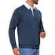 thumbnail image 5 of SUDADERA POLO DE MANGA LARGA CON CUELLO EN CONTRASTE PARA HOMBRE CHIC INSPIRADOR TALLA S AZUL OSCURO, 5 of 6