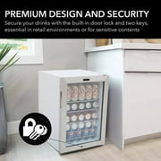 Whynter 90 Can Stainless Steel Beverage Refrigerator with Lock, 2.5 Cu. Ft. BR-091WS