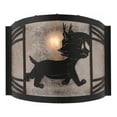 thumbnail image 3 of Meyda 157297 12 in. Lynx on The Loose Right Wall Sconce, Black & Silver Mica Light 100, 3 of 3
