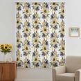 thumbnail image 3 of Yellow Floral Sheer Curtains 108 Inches Extra Long, Abstract Flower Leaf Plant Light Filering Curtains, Privacy Drapes Simi Floor to Veiling Curtain for Living Room Bedroom Large Window Treatment, 3 of 9
