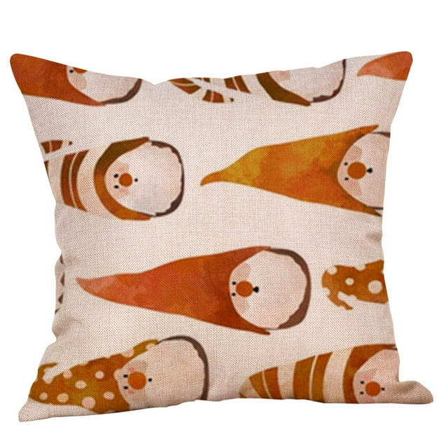 TIMIFIS Housses de Coussin d'Halloween Décorations d'Halloween d'Intérieur Housse de Coussin Citrouille d'Halloween Décor d'Automne Citrouilles Coussin