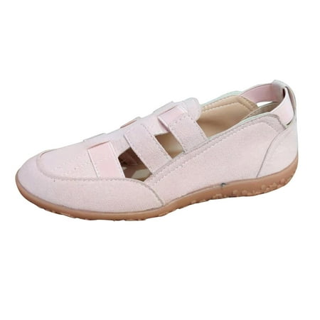 

HGWXX7 Women s Fashion Summer Solid Color Flat Hollow Elastic Band Casual Shoes Fall Shoes