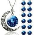 thumbnail image 6 of SmartBy Unisex Faux Gem 12 Constellations Hollow Crescent Moon Chain Necklace Jewelry Gift for Party, 6 of 8