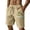 Khaki@GC@, variant on CONZONE Mens Casual Linen Shorts Elastic Waist Drawstring Summer Shorts for Men Hawaii Graphic Y2K Lightweight Loose Fit Vacation Beach Shorts With Pockets