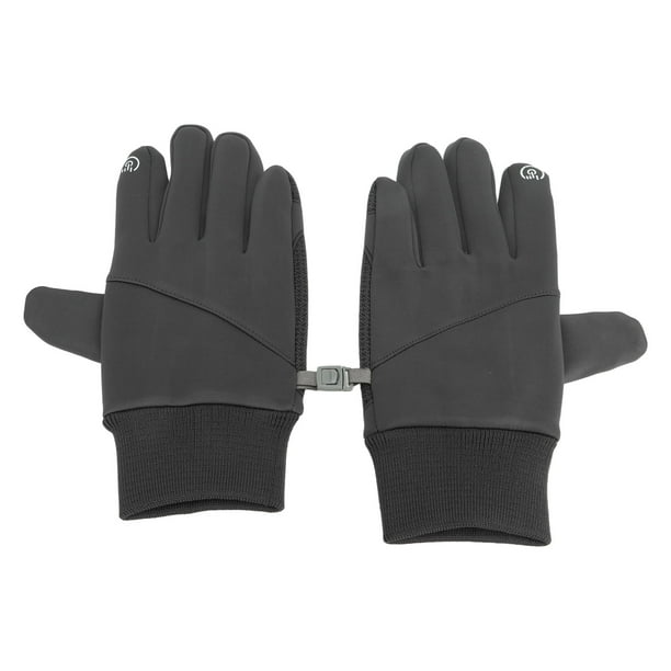1 par de guantes de bicicleta con dedos completos, guantes cálidos con pantalla táctil para hombres y mujeres, entrenamiento de equitación, tiro, gris L YUNYI BRAND Deportes