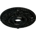 thumbnail image 3 of Ekena Millwork 18"OD x 3 1/2"ID x 1 1/2"P Rose Ceiling Medallion (Fits Canopies up to 7 1/4"), Hand-Painted Jet Black, 3 of 6