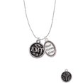 thumbnail image 2 of Delight Jewelry Silvertone Medical Caduceus Seal - EMT Best Mom Ever Charm Necklace, 2 of 4