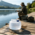thumbnail image 6 of Portable Outdoor Water Bucket - 5 Gallon Collapsible Camping Water Storage with Faucet & Carry Handle - Leakproof Foldable Design for Hiking, Travel, Home Use, 6 of 6