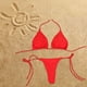thumbnail image 3 of Traje de baño de dos piezas para mujer Traje de baño de dos piezas con cuello halter sexy Ropa de playa de spandex sólido FLhrweasw  Nuevo, 3 of 6