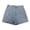 F340 Blue, variant on Womens Shorts With Pocket Summer Solid Color Button Down Casual Fashionable Comfort Shorts Blue Size 3Xl