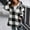 Black, variant on Dark Green Women's Plush Zip Up Long Coat, Loose Long Sleeve Plaid Hooded Zipper Fleece Jacket XL