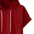 thumbnail image 5 of yillto Men's Short Sleeve Hoodie Top Workout Gym Sweatshirt with Pocket Fashion Athletic Running T Shirts, 5 of 7
