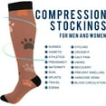 thumbnail image 4 of Coolnut Cute Dog Paw Compression Socks for Men & Women 1 Pack, Knee High Stockings for Running, Sport, Hiking & Travel, 4 of 6