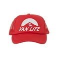 thumbnail image 1 of Van Life Adjustable Mesh Trucker Hat - White - Red, 1 of 1