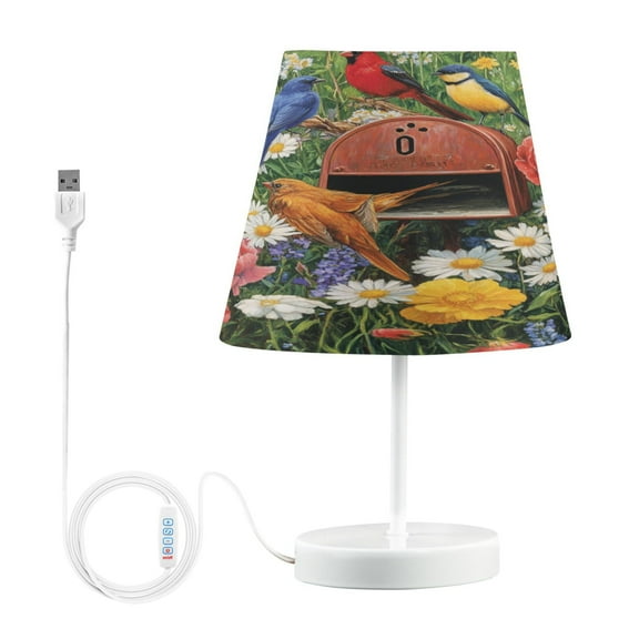 BZSMCE Table Lamp Creative Colorful Various Birds Simple Pattern Night Light