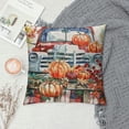 thumbnail image 2 of PHYHOO Fall Throw Pillow Covers  Golden Blue Orange Pumpkin Watercolor Farmhouse Home Decor Pillow Cases Decorative Cushion Couch Sofa Pillowcases, 2 of 5