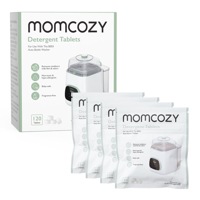 Lavadora de biberones Momcozy KleanPal Pro de Washing Block, 120 tabletas