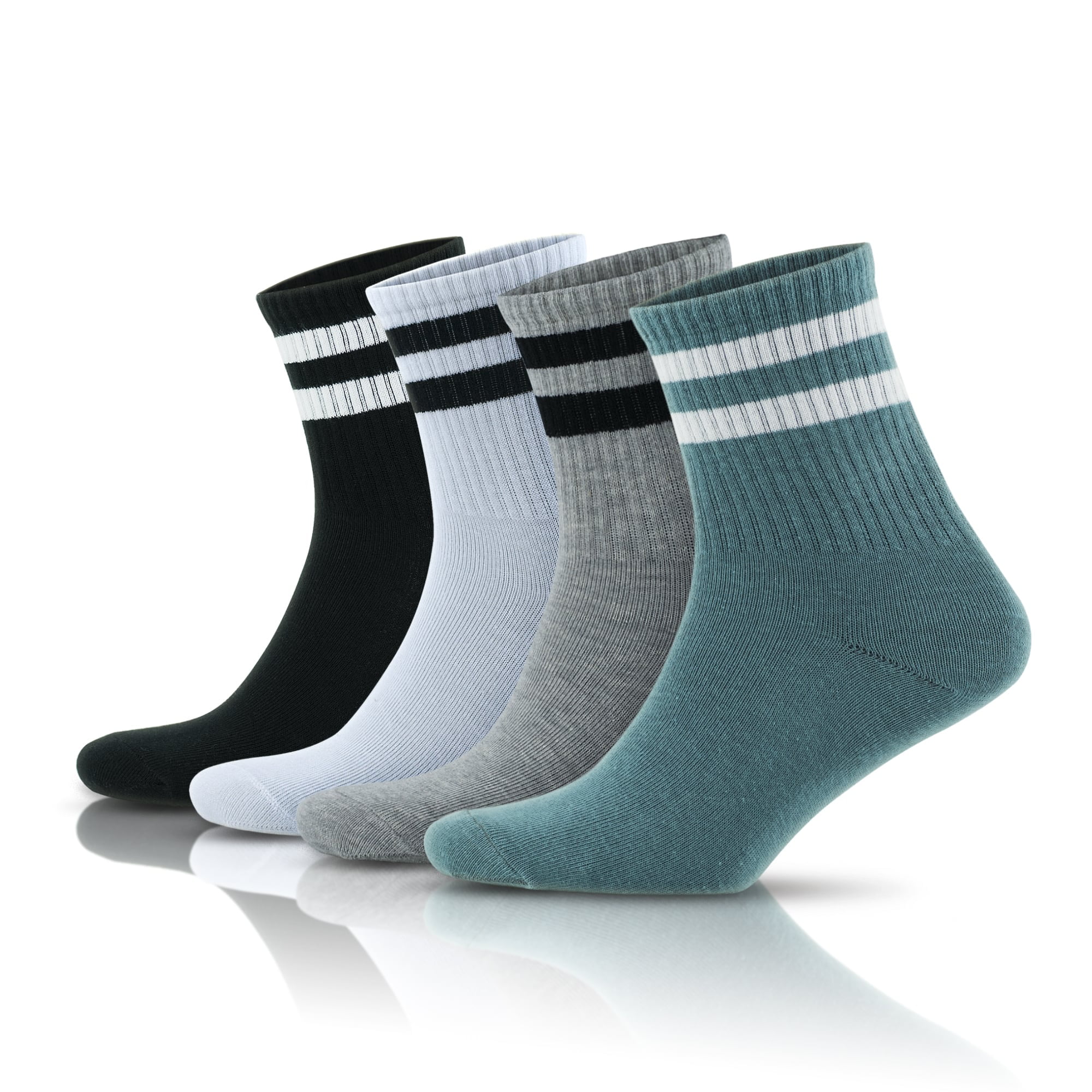 GoWith 3-4 Pairs Men's Cotton Retro Design Striped Ankle Socks - Model ...