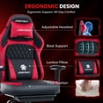 thumbnail image 4 of JONPONY Big and Tall 500LBS Ergonomic Gaming Chair, High Back Office Chair with Wide Wingless Seat and Thick Cushion, Comfortable Leather  Computer Chair Support Long Sitting,2D Armrests,Red, 4 of 9