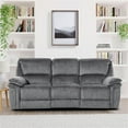 thumbnail image 3 of Lexicon Muirfield Microfiber 2-Piece Manual Reclining Sofa Set in Gray, 3 of 14
