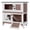 36" Brown, variant on Aivituvin Rabbit Hutch Bunny Cage Outdoors & Indoors with Wheel, Two Layer Guinea Pig House