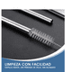 thumbnail image 4 of Popotes Metalicos Con Funda Kit 8 Pc +4 Cepillos Xtellar Color Plateado, 4 of 4