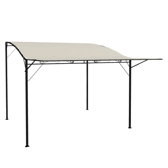 10x8 Outdoor Pergola Gazebo, Cream White Patio Canopy for Deck, Garden, Doorway