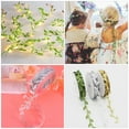 thumbnail image 3 of Miangastore Leaf Design Wrapping Ribbons Silver Cloth 3 Rolls 1000.00X2.00X0.20Cm For Diy Craft, 3 of 8