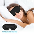 thumbnail image 2 of 3D Sleep Mask - 100% Blackout, Zero Eye Pressure, Adjustable Strap for Men & Women (Black), 2 of 7