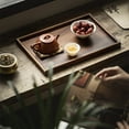 thumbnail image 4 of BUYISI Wooden -Bamboo Serving Tray Rectangular Tableware Food Tray For Kitchen Dinners Party Water Cups Fruit Food Bread Sundries, 4 of 5