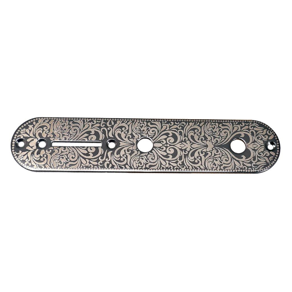 LeeQinersw 2pcs Zinc Alloy Guitar Control Plate for Electric Guitar Parts ,Black