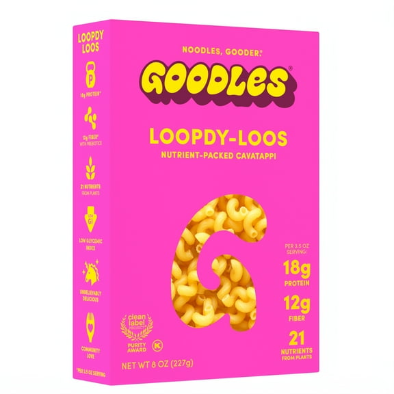 Goodles Dry Pasta Loopdy-Loos Nutrient-Packed Cavatappi Pasta8 oz