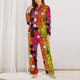 thumbnail image 2 of Balery Colorful Tie Dye Stained Glass 1 Conjunto de Pijama con Estampado para Mujer, Conjunto de Dos Piezas con Manga Larga, Ropa de Dormir Suave con Bolsillos, Pijamas Cómodos-Large, 2 of 7