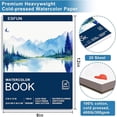 thumbnail image 2 of ESFUN Watercolor Paper Pad, Cold Press 9"x12" Watercolor Paper Book, 100% Cotton Watercolor Pad, 140lb/ 300gsm, 20 Sheets Art Supplies for Kids Adults, 2 of 4