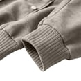 thumbnail image 5 of IhhxPro Big & Tall Men's Vintage-Inspired Leather Look Bomber Jacket with Pockets Fit Zip-Up Retro Classic Motorcycle Outerwear Casual Slim M-4XL, 5 of 9