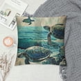 thumbnail image 2 of Sea Turtle Pillow Covers Beach Themed Throw Pillow Covers Set of  Starfish Pillow Case Coastal Mediterranean Style Cushion Case for Living Room Bed Couch, 2 of 5