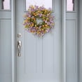 thumbnail image 4 of LiUMX Spring Simulation Flower Wreath Door Decoration, Round Spring Flower Wreath - Green Boxwood Door Hanger for Front Porch, Wall & Party Decor, 4 of 5
