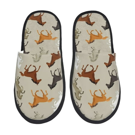 

Slippers for Women Men Modern Cool Horse Warm Womens Mens House Shoes Bedroom Slippers Fuzzy Memory Foam Slippers Winter House Indoor Shoes Aesthetic Dorm Slippers