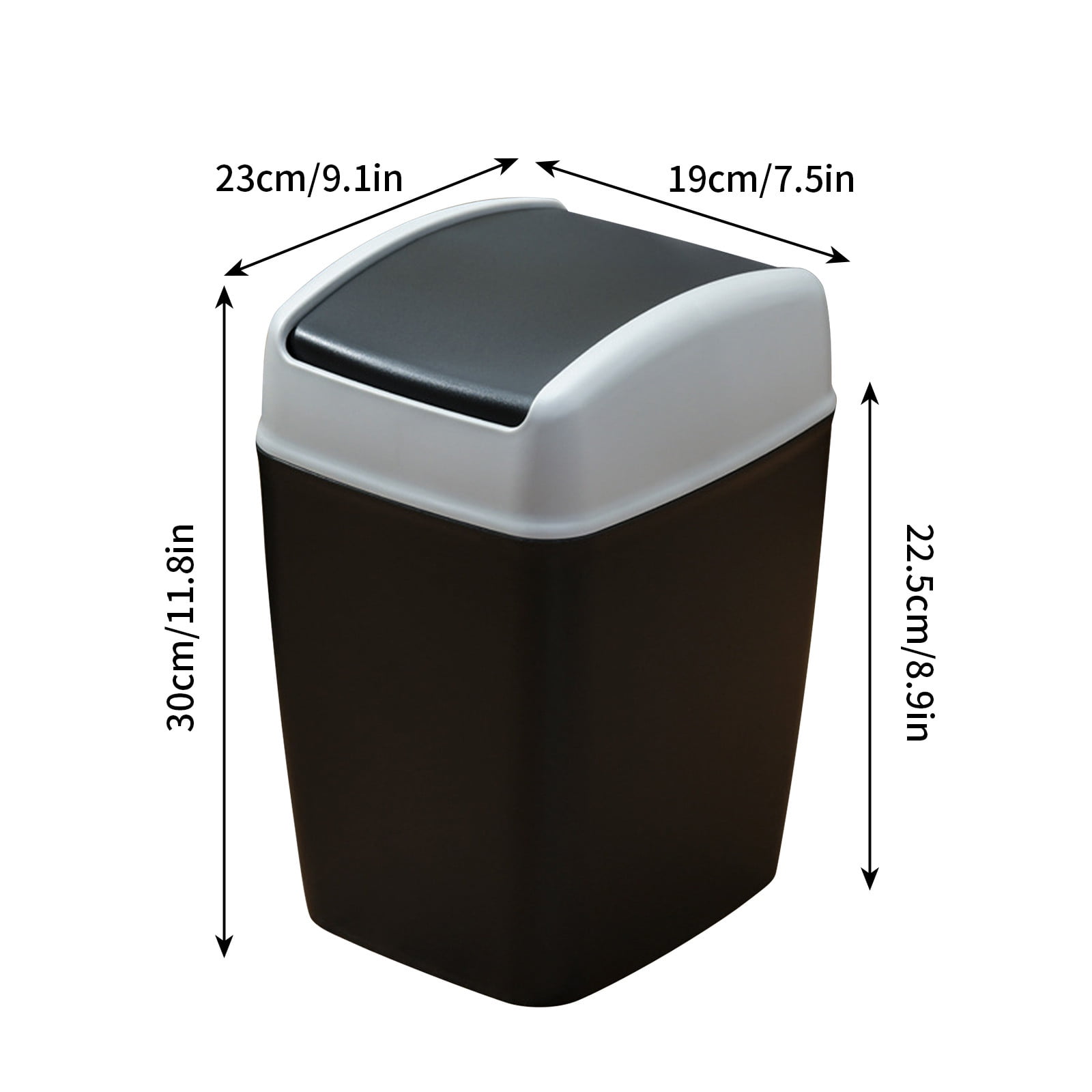 Qholemyo High end Household Flip Top Garbage Bin With Lid Kitchen Trash Can Living Room Toilet Bathroom Indoor Trash Can
