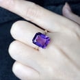 thumbnail image 3 of Unique Genuine Amethyst Ring 14k Solid Gold Ring Handmade Amethyst Ring Moissanite Accented Wedding Ring Natural Amethyst Ring Gift For Her, 3 of 5