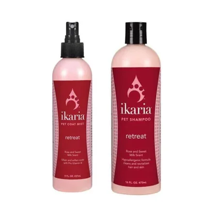 2 Pack Spa Inspired Dog Shampoo and Coat Mist Spray Grooming Pair Choose Scent (Red Retreat)