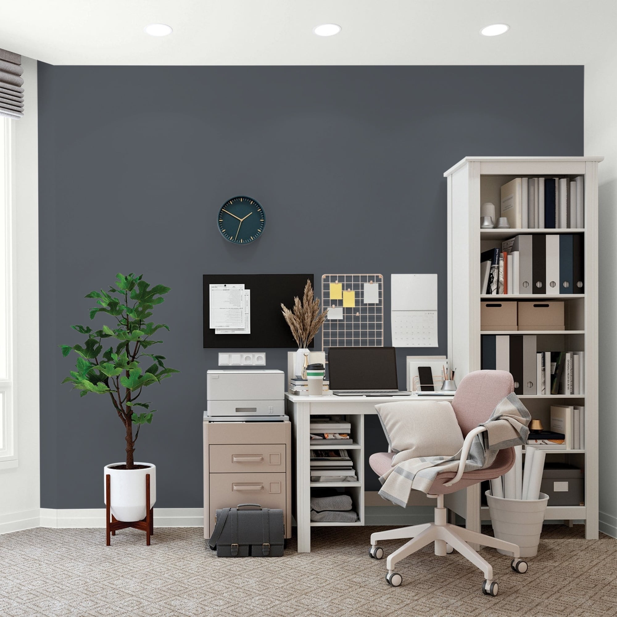 Glidden High Endurance Plus Moody Sky Flat Interior Paint and Primer, 1 Gallon
