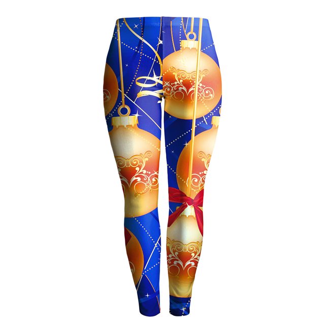 Mujeres Niñas Navidad Leggings Flaco Navidad Jingle Bell Impreso Cintura alta Elástico Medias Pantalones Pantalones de yoga Fridja nalpqowj15976