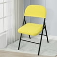 Folding Chair Seat and Back Cover Set Solid Color Chair Slipcover