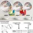 thumbnail image 4 of Designart "Eclectic Collage of Multicolor Zinnias I" Zinnias Spiral Dot Round Wall Mirror - Floral Oval Printed Decorative Mirror - Multiple Color Options, 4 of 5