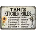 thumbnail image 1 of Tami's Kitchen Rules Chic Sign Vintage Décor 8 x 12 Matte Finish Metal 108120032492, 1 of 1