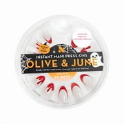 Olive & June Instant Mani Medium Almond Press-on Nails, Vampire French, 42 Pieces