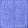 thumbnail image 1 of Ahgly Company Machine Washable Indoor Square Oriental Blue Traditional Area Rugs, 8' Square, 1 of 4