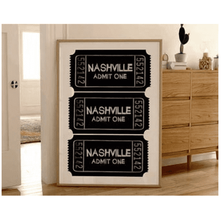 Nashville Wall Art Retro Nashville Home Decor Trendy Tennessee Poster Y2K Poster Trendy Tn Illustration Bar CArt Nashville Gift